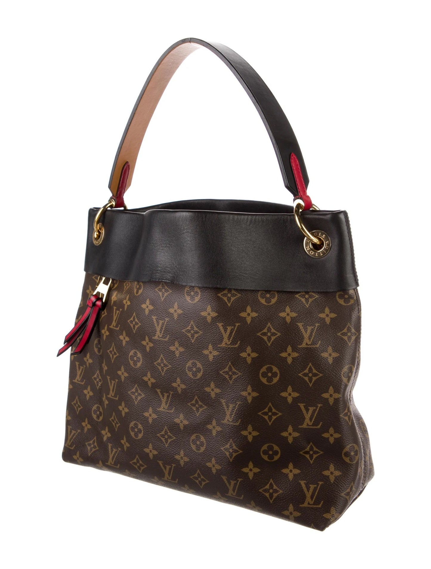 LOUIS VUITTON MONOGRAM TUILERIES HOBO BAG BLACK