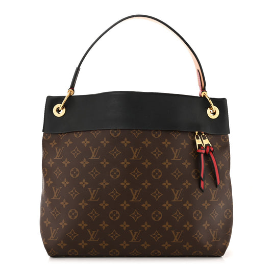LOUIS VUITTON MONOGRAM TUILERIES HOBO BAG BLACK