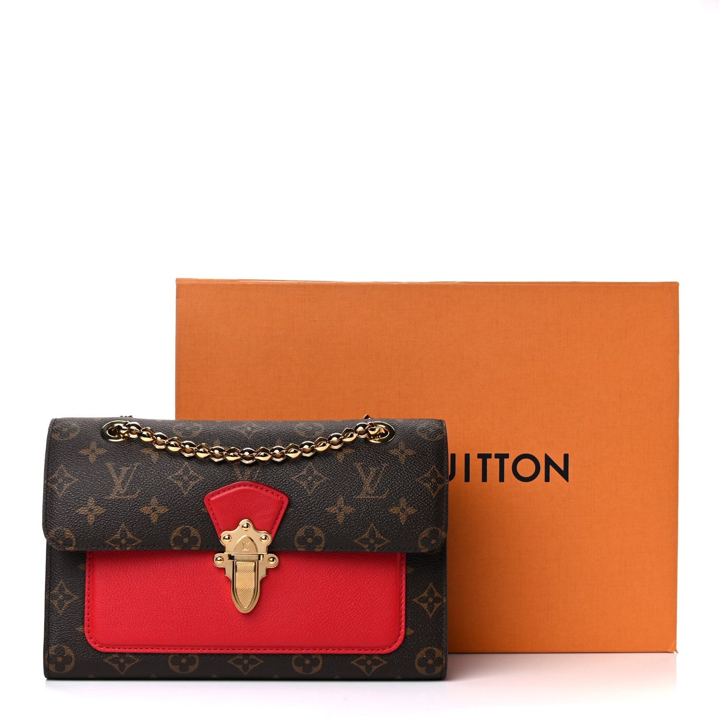 LOUIS VUITTON MONOGRAM VICTOIRE SHOULDER BAG CHERRY