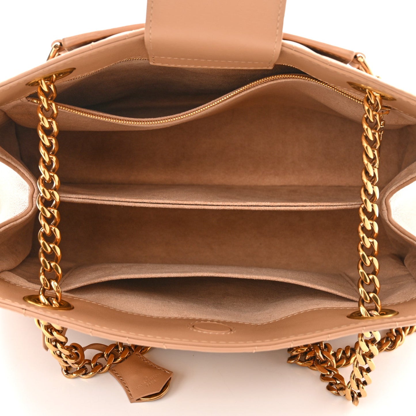 LOUIS VUITTON NEW WAVE CALFSKIN LEATHER CHAIN TOTE BAG