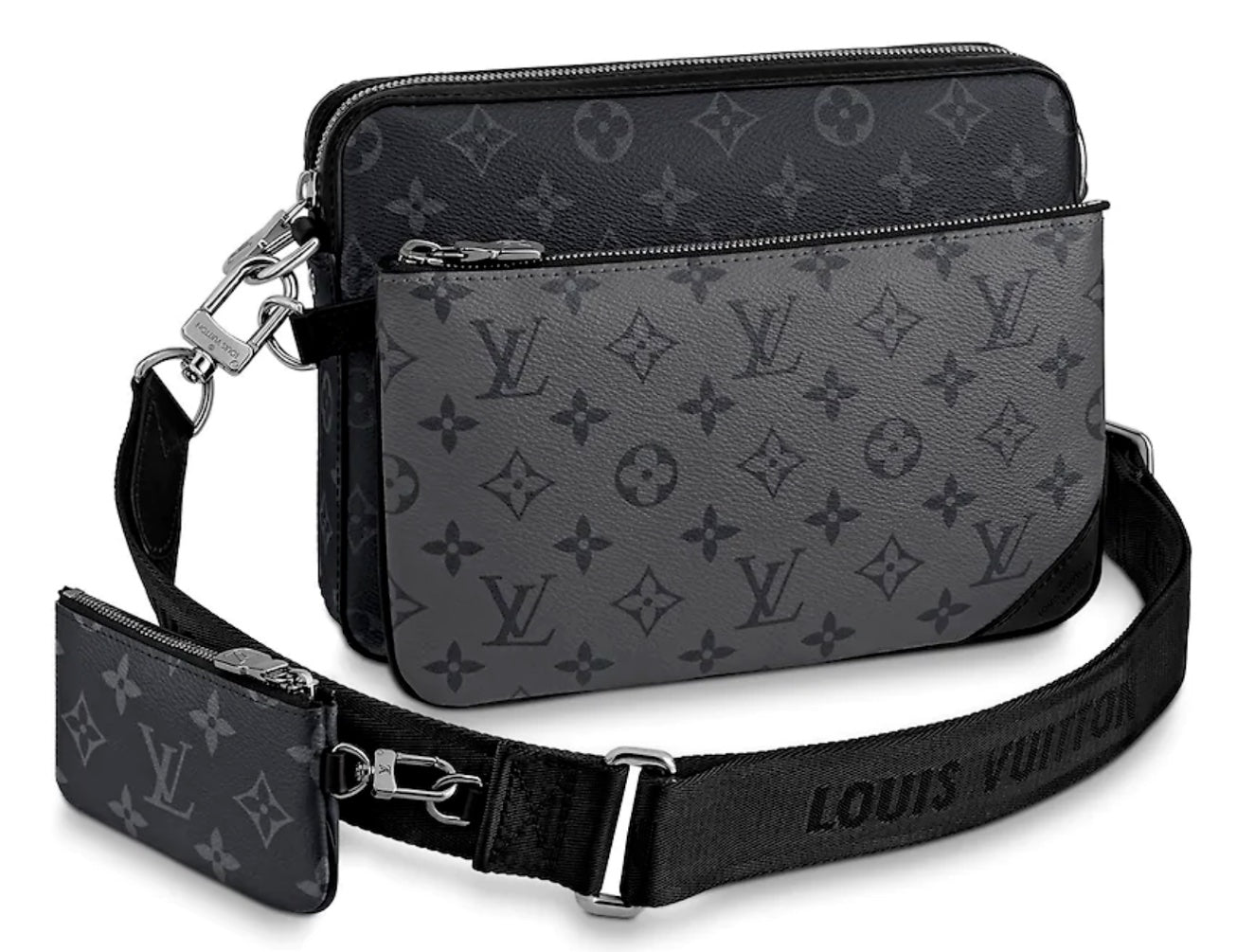 LOUIS VUITTON REVERSE MONOGRAM ECLIPSE TRIO MESSENGER BAG