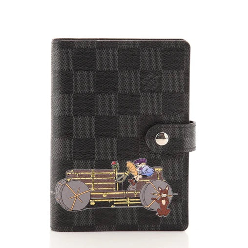 LOUIS VUITTON DAMIER GRAPHITE LIMITED EDITION RING AGENDA COVER