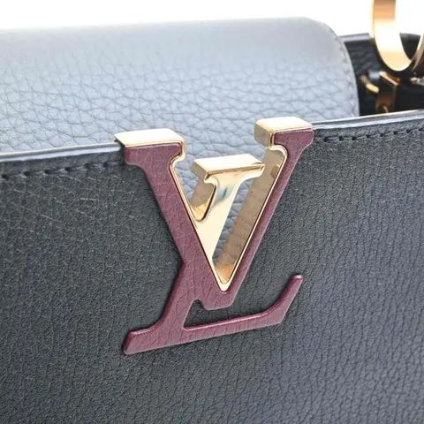 LOUIS VUITTON CAPUCINES TAURILLON  LEATHER PM TRI-COLOR HANDBAG