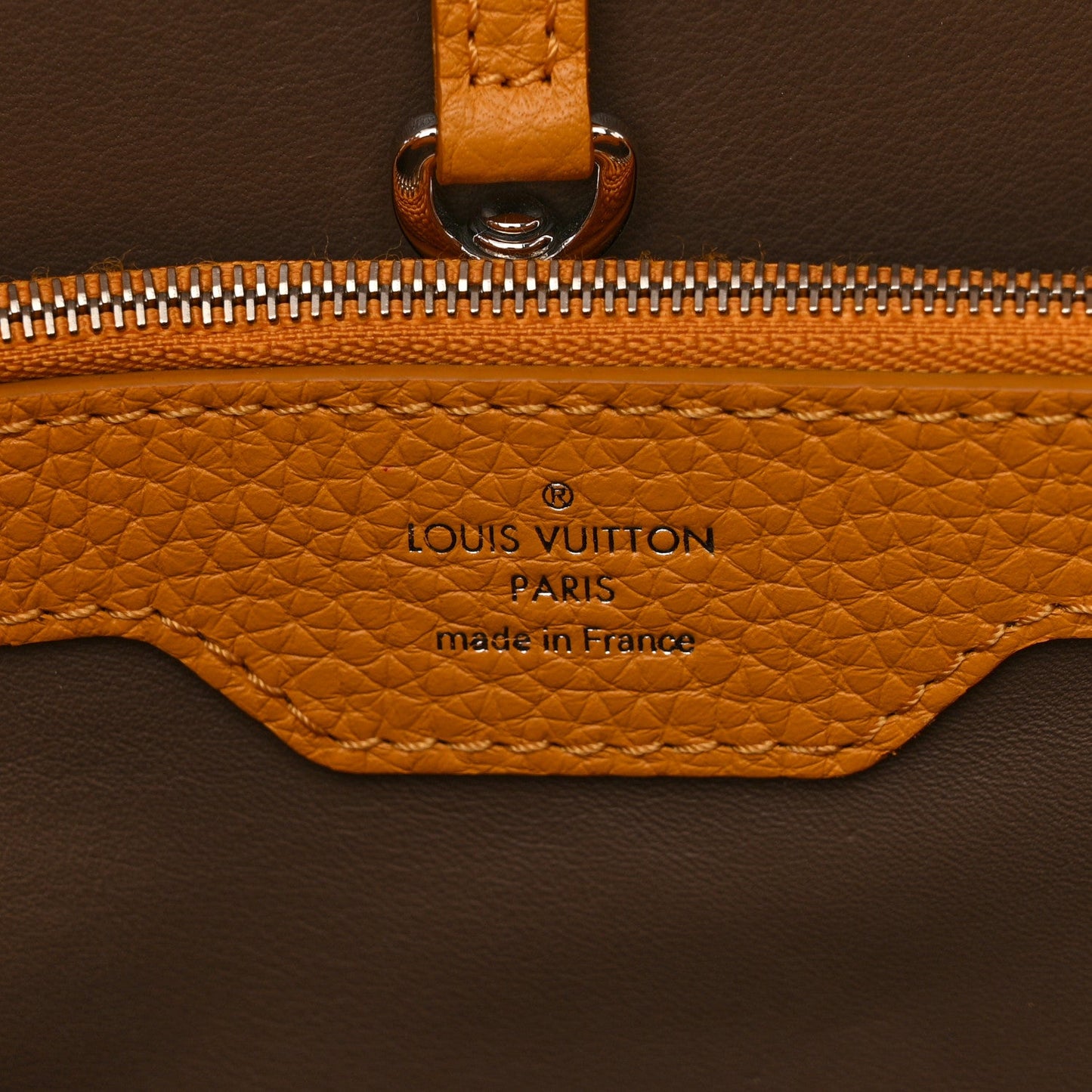 LOUIS VUITTON TAURILLON CAPUCINES MM HANDBAG TOURENESOL