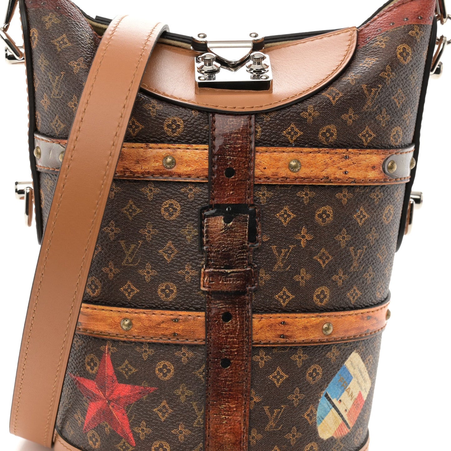 LOUIS VUITTON TRANSFORMED MONOGRAM TIME TRUNK DUFFLE BAG