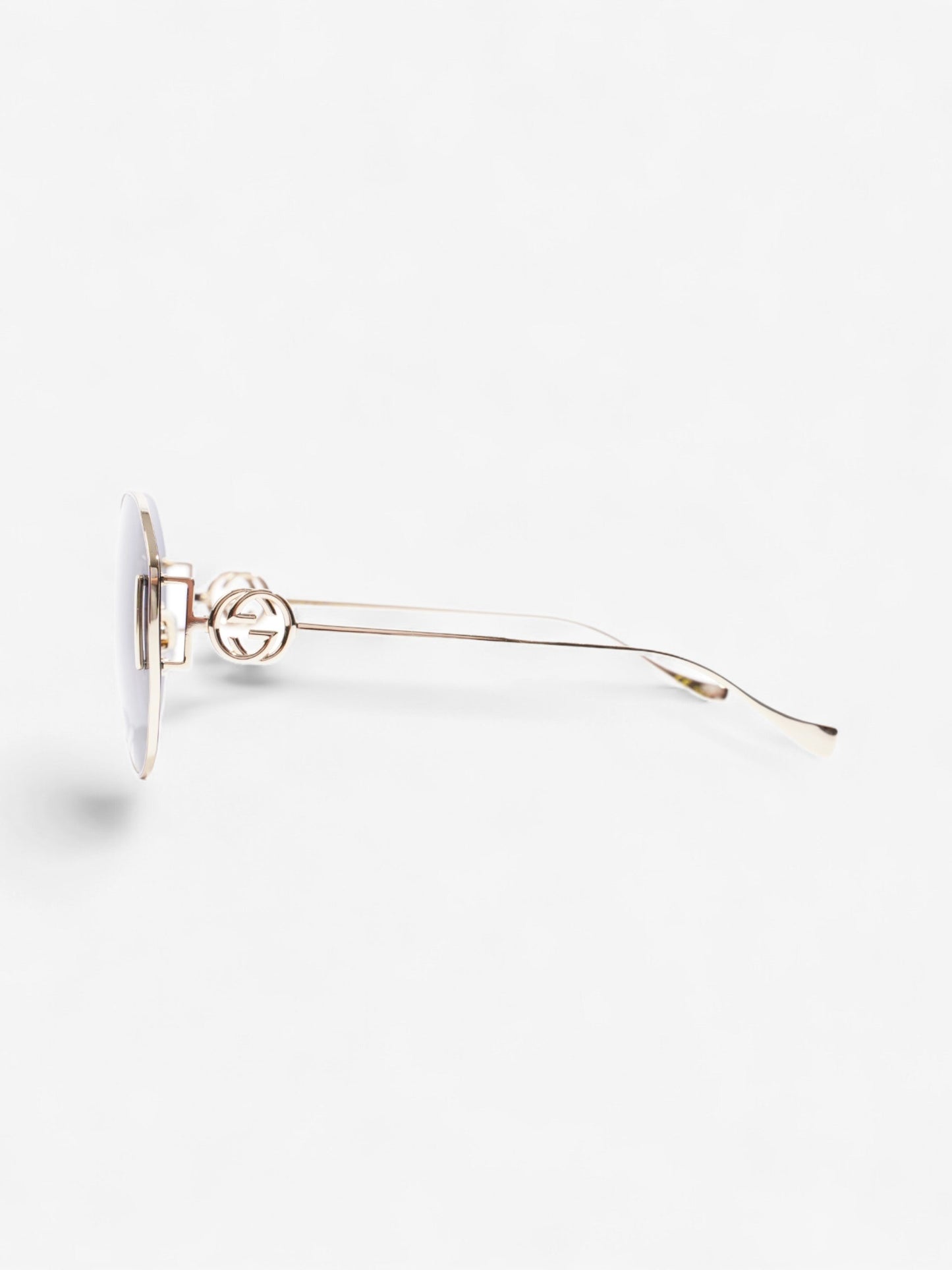 Gucci Interlocking G Sunglasses Gold / Black Acetate 140mm