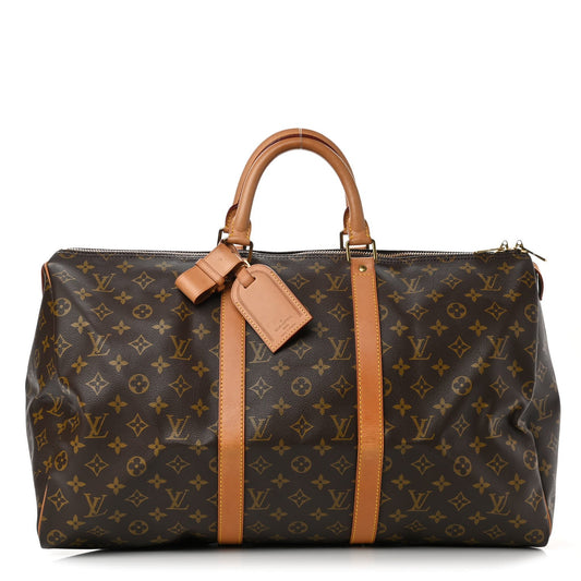 Louis Vuitton Monogram Canvas Keepall Bandouliere 50 Bag