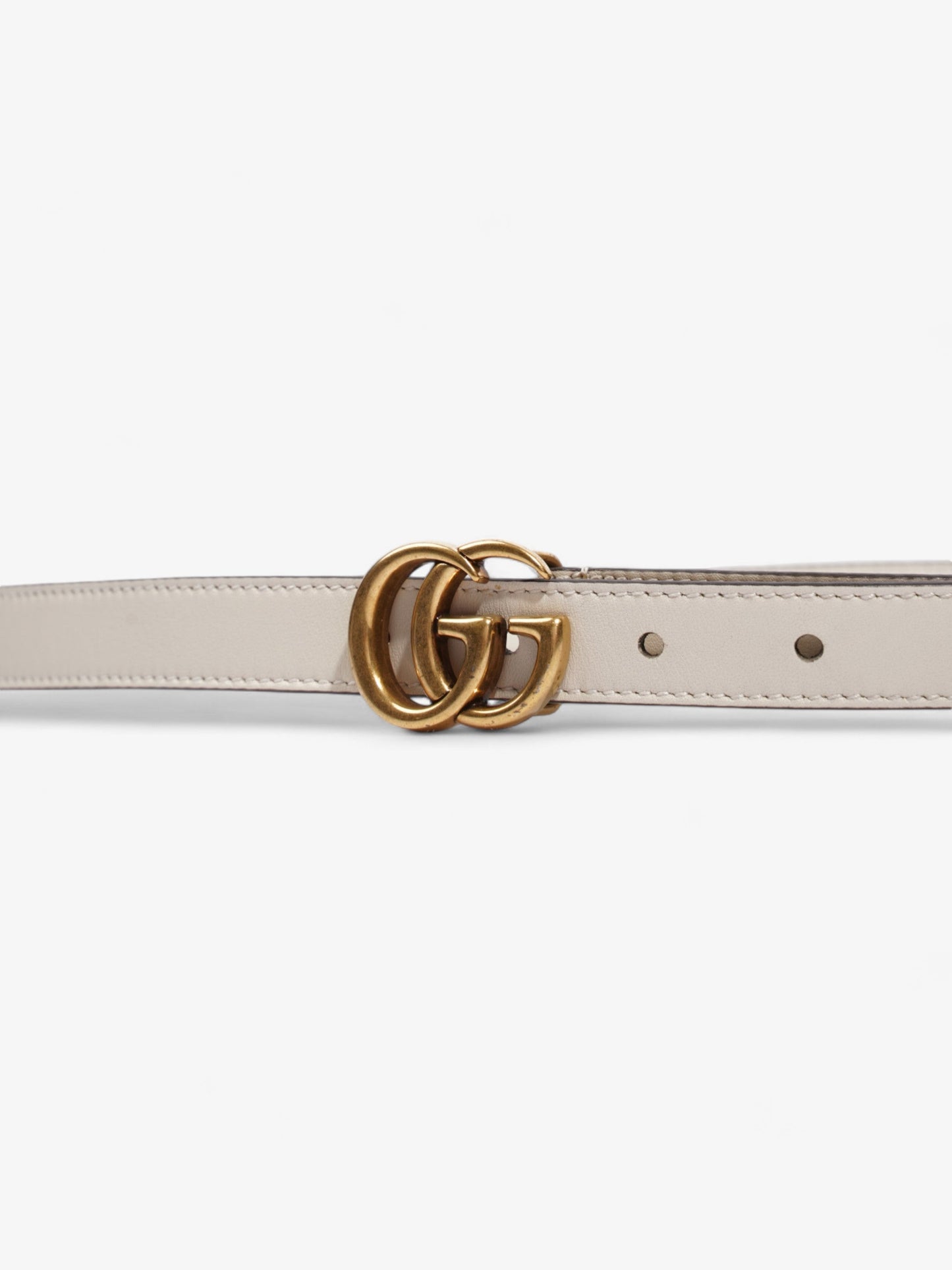 Gucci GG Marmont Thin Belt Cream / Gold Leather 85cm / 34"