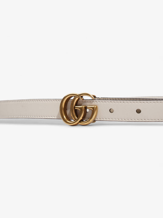 Gucci GG Marmont Thin Belt Cream / Gold Leather 85cm / 34"