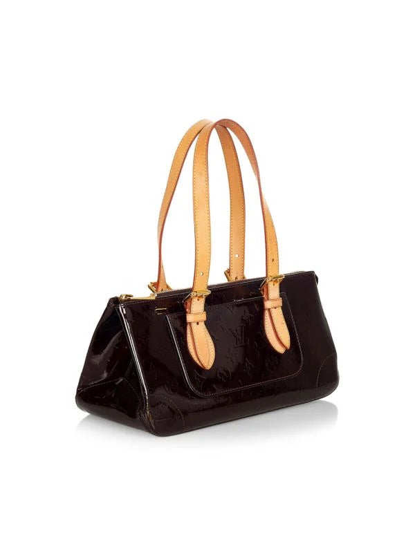 LOUIS VUITTON MONOGRAM VERNIS ROSEWOOD AVENUE BAG AMARANTE