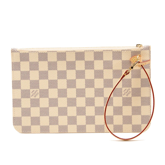 LOUIS VUITTON DAMIER AZUR NEVERFULL MM GM POCHETTE