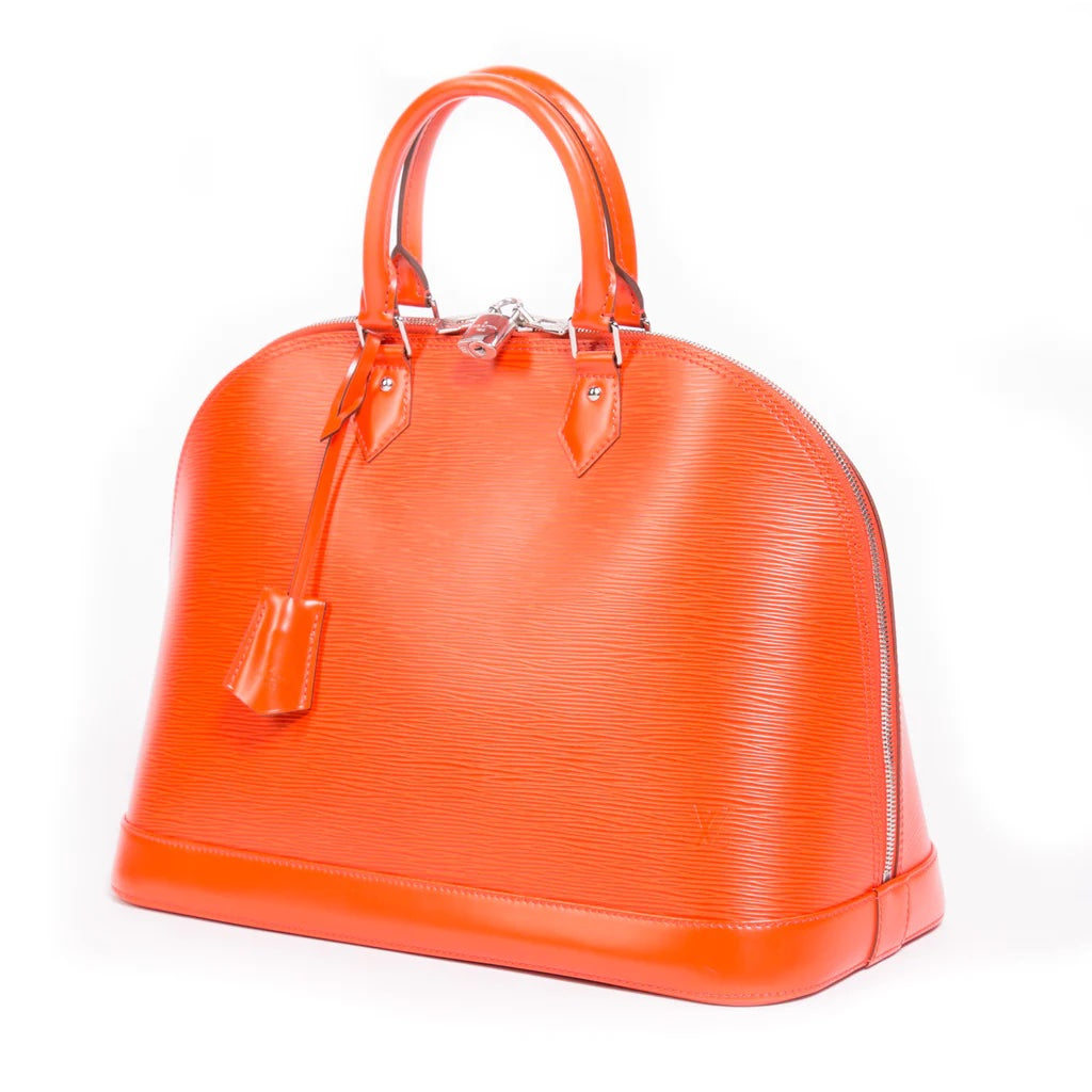 LOUIS VUITTON EPI LEATHER ALMA GM IN ORANGE