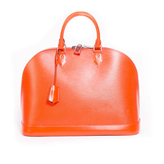 LOUIS VUITTON EPI LEATHER ALMA GM IN ORANGE