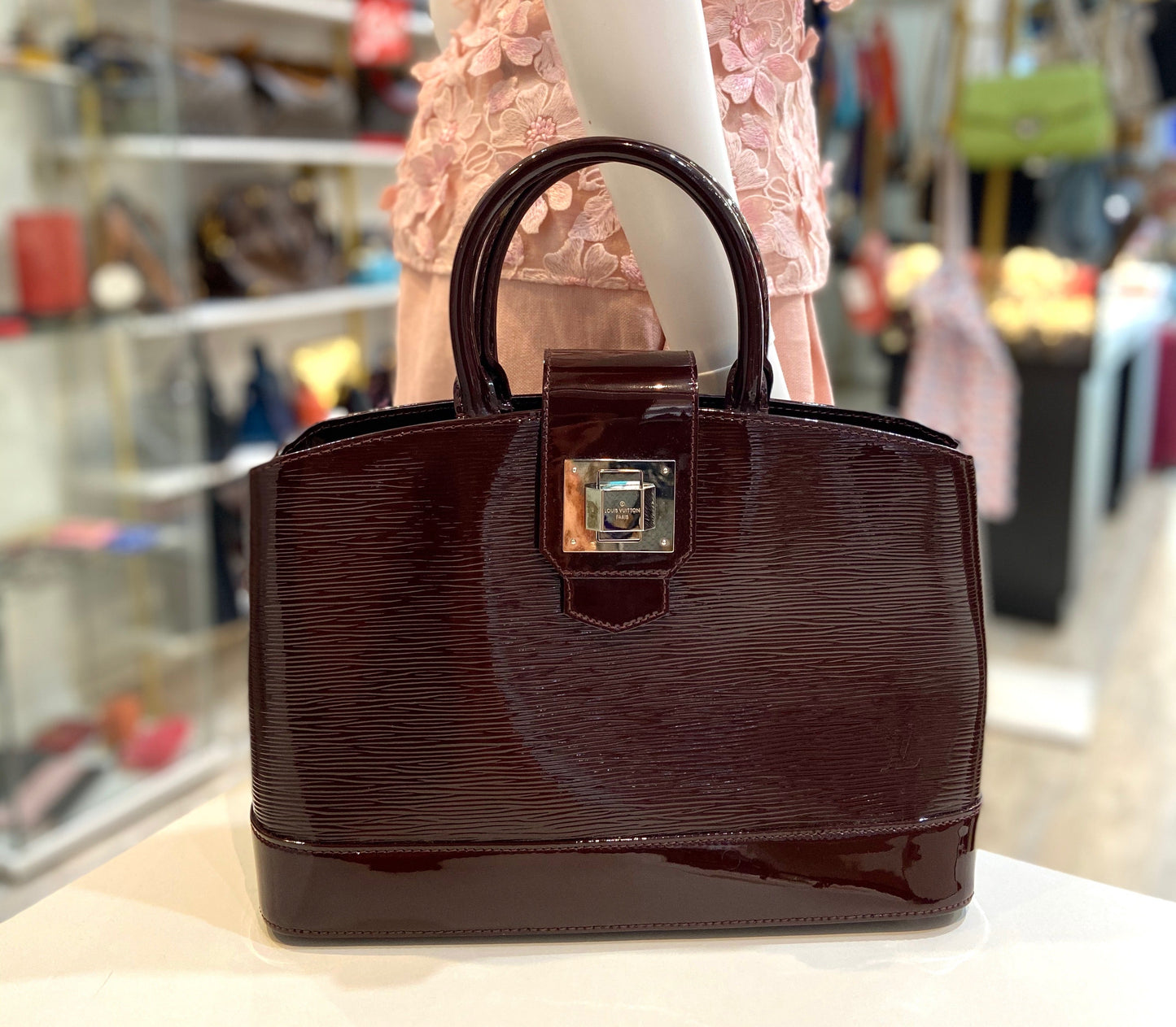 LOUIS VUITTON ELECTRIC EPI LEATHER MIRABEAU PM HANDBAG