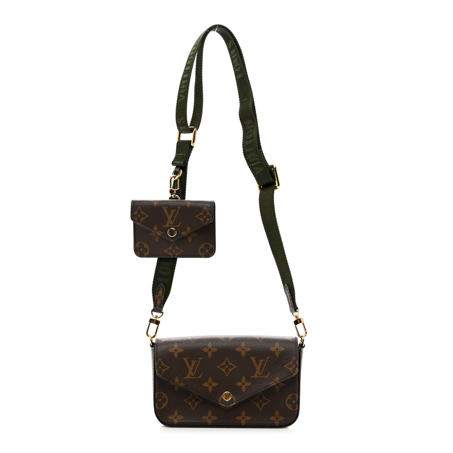LOUIS VUITTON FELICIE STRAP & GO MONOGRAM POCHETTE CROSSBODY