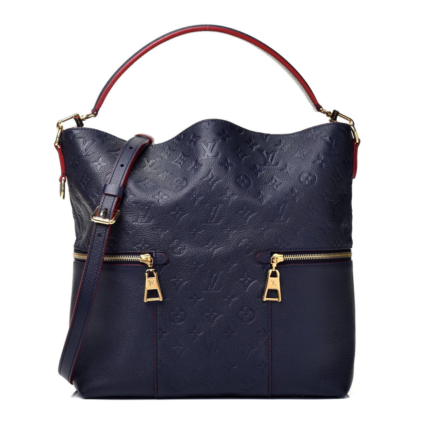 LOUIS VUITTON MONOGRAM EMPREINTE MÉLIE BAG MARINE ROUGE