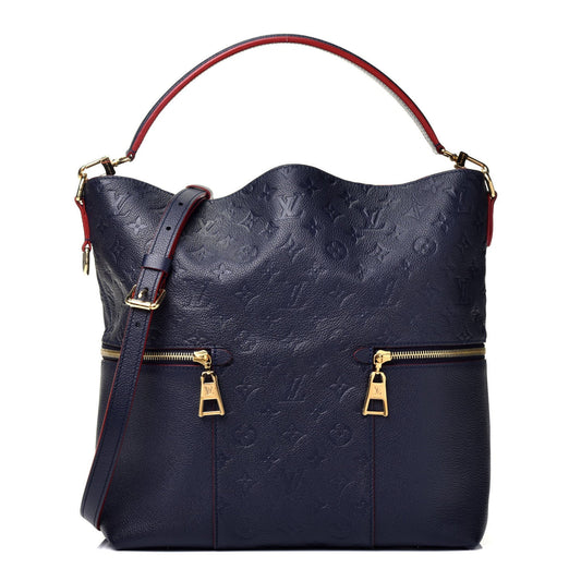 LOUIS VUITTON MONOGRAM EMPREINTE MÉLIE BAG MARINE ROUGE