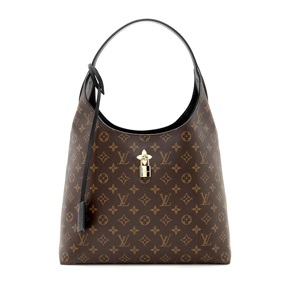 LOUIS VUITTON MONOGRAM FLOWER HOBO BAG NOIR