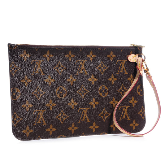 LOUIS VUITTON MONOGRAM NEVERFULL MM GM POCHETTE-PINK