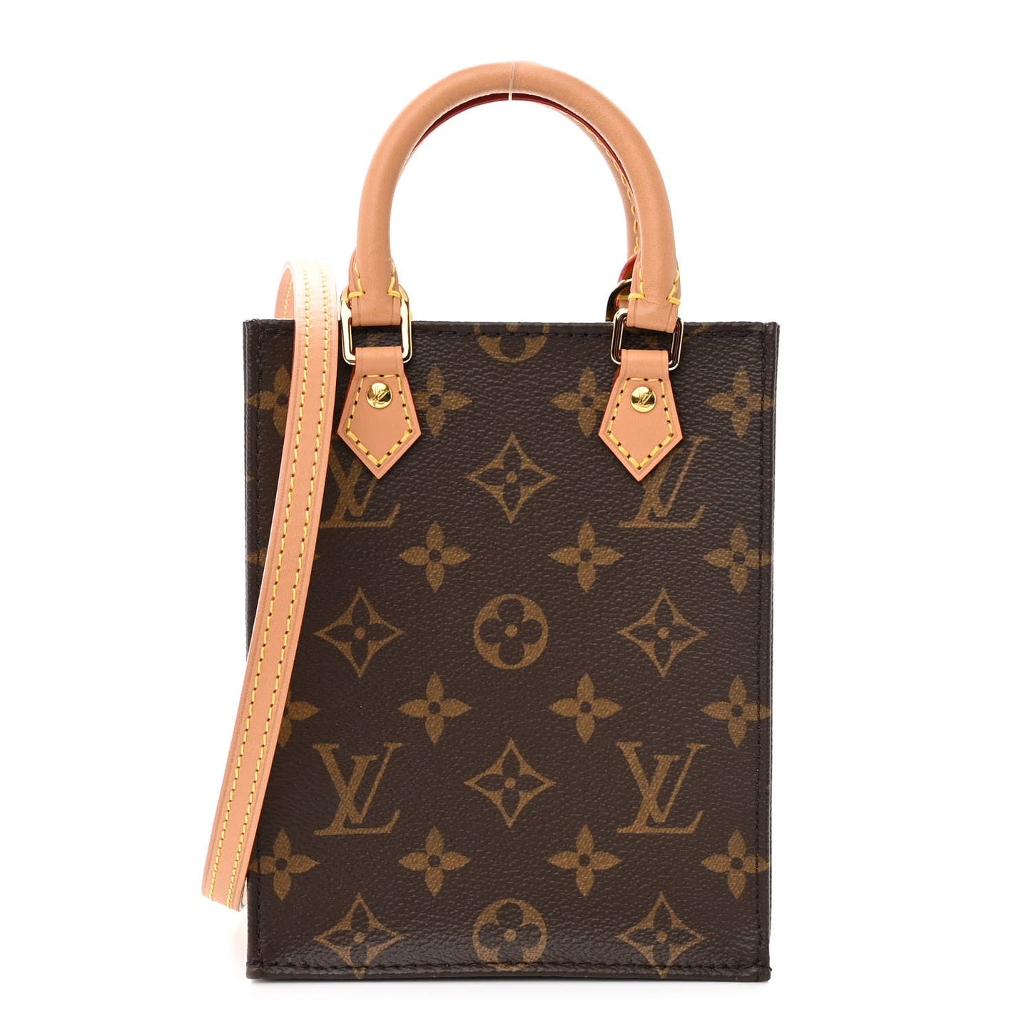 LOUIS VUITTON MONOGRAM PETIT SAC PLAT HANDBAG