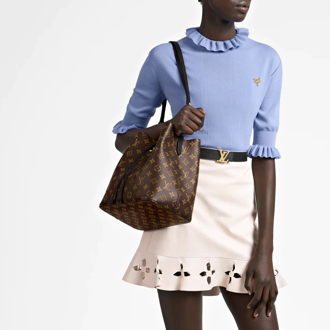 LOUIS VUITTON MONOGRAM NÉONOÉ MM BAG BLACK