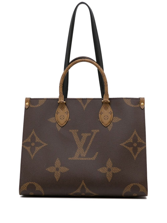 LOUIS VUITTON GIANT REVERSE MONOGRAM ON THE GO MM TOTE BAG