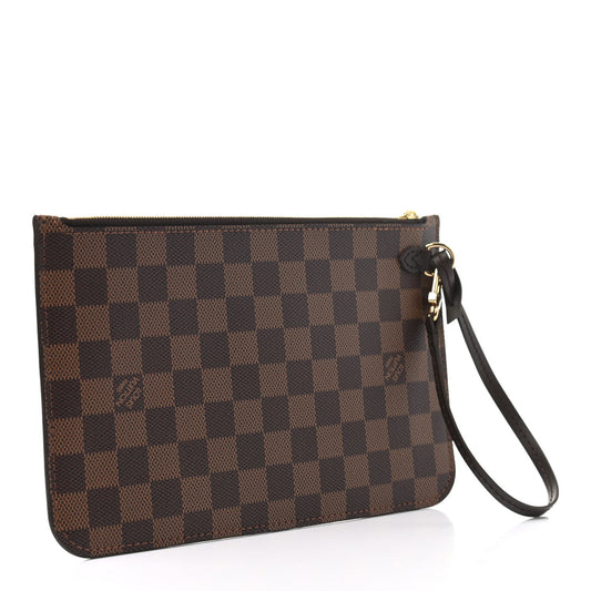 LOUIS VUITTON DAMIER EBENE NEVERFULL MM GM POCHETTE