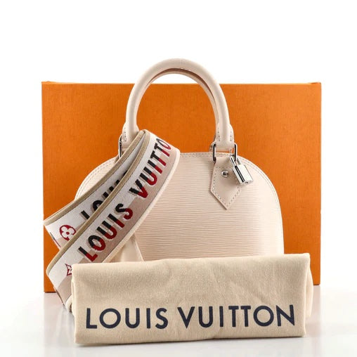 LOUIS VUITTON EPI LEATHER ALMA BB WHITE QUAERZ