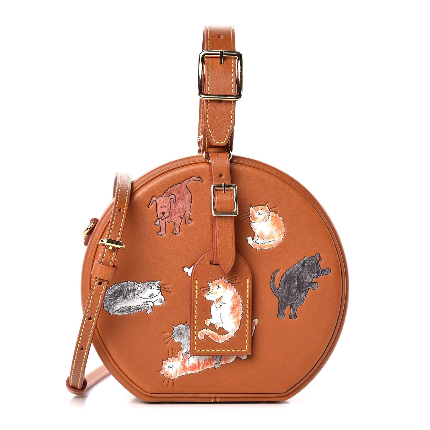 LOUIS VUITTON CALFSKIN CATOGRAM PETITE BOITE CHAPEAU BAG