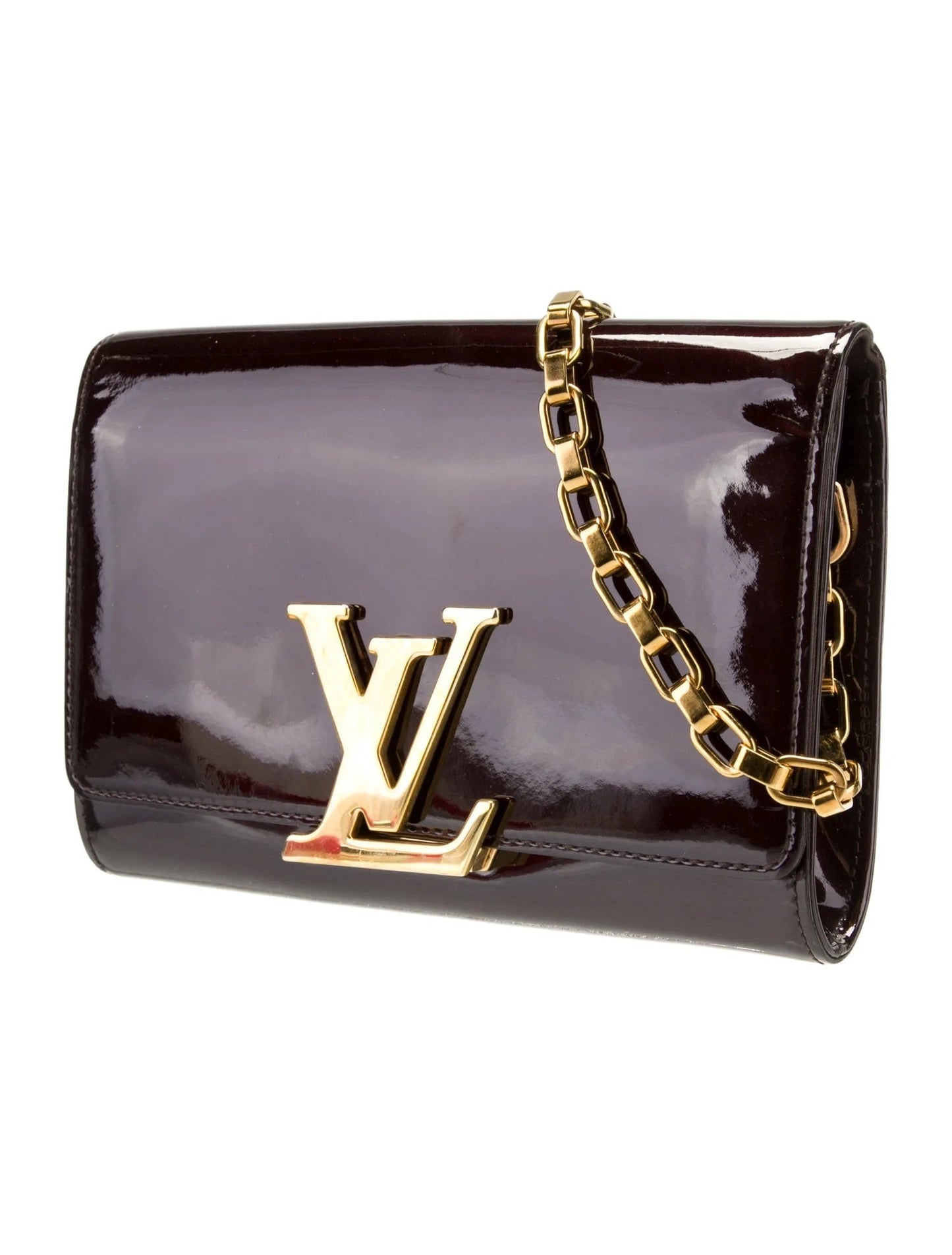 LOUIS VUITTON VERNIS LOUISE GM CHAIN BAG