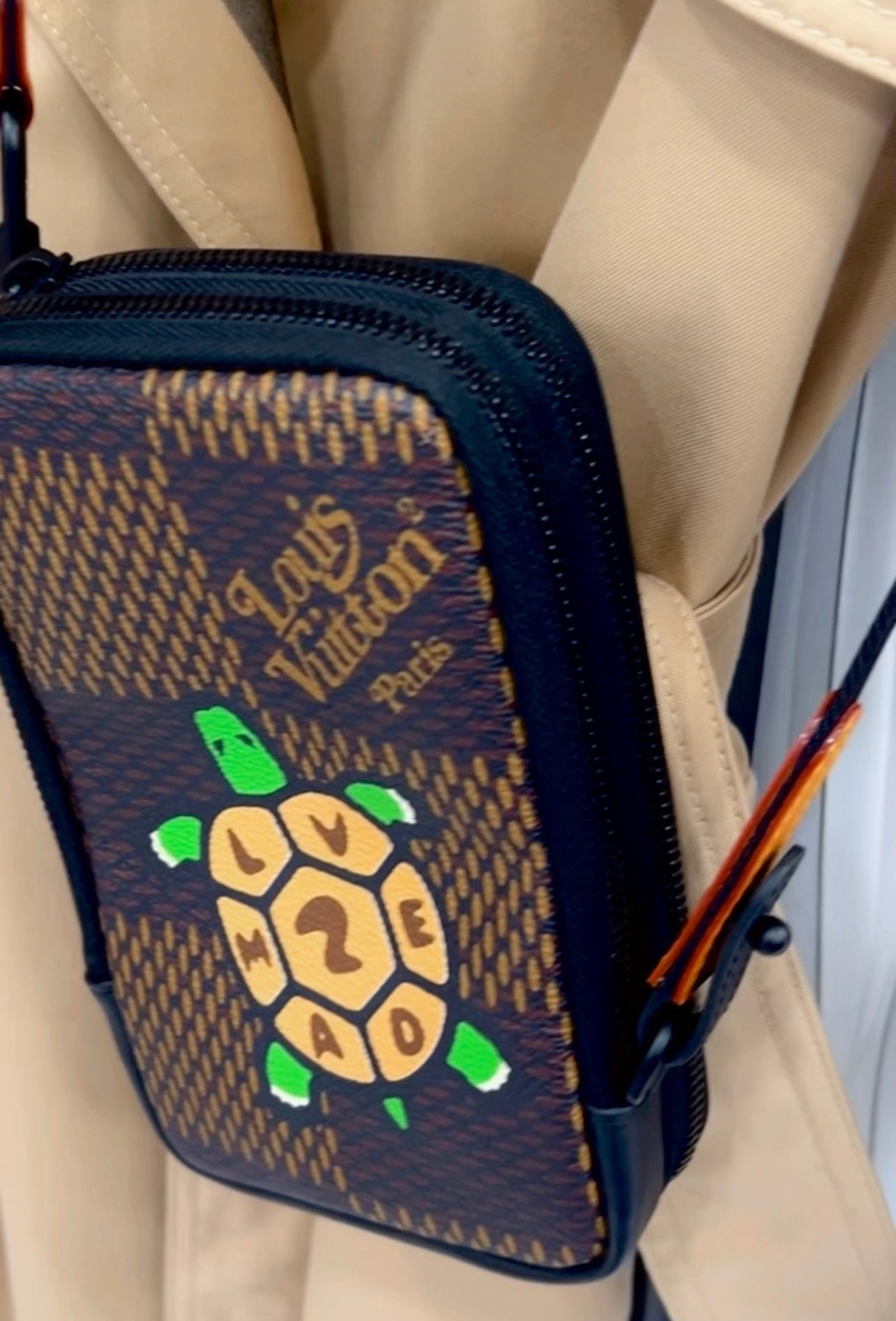 LOUIS VUITTON X NIGO DOUBLE PHONE POUCH CROSSBODY