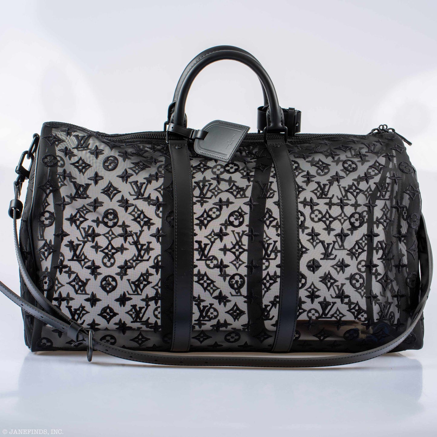 Louis Vuitton x Virgil Abloh Keepall 50 Bandouliere Black Monogram Mesh