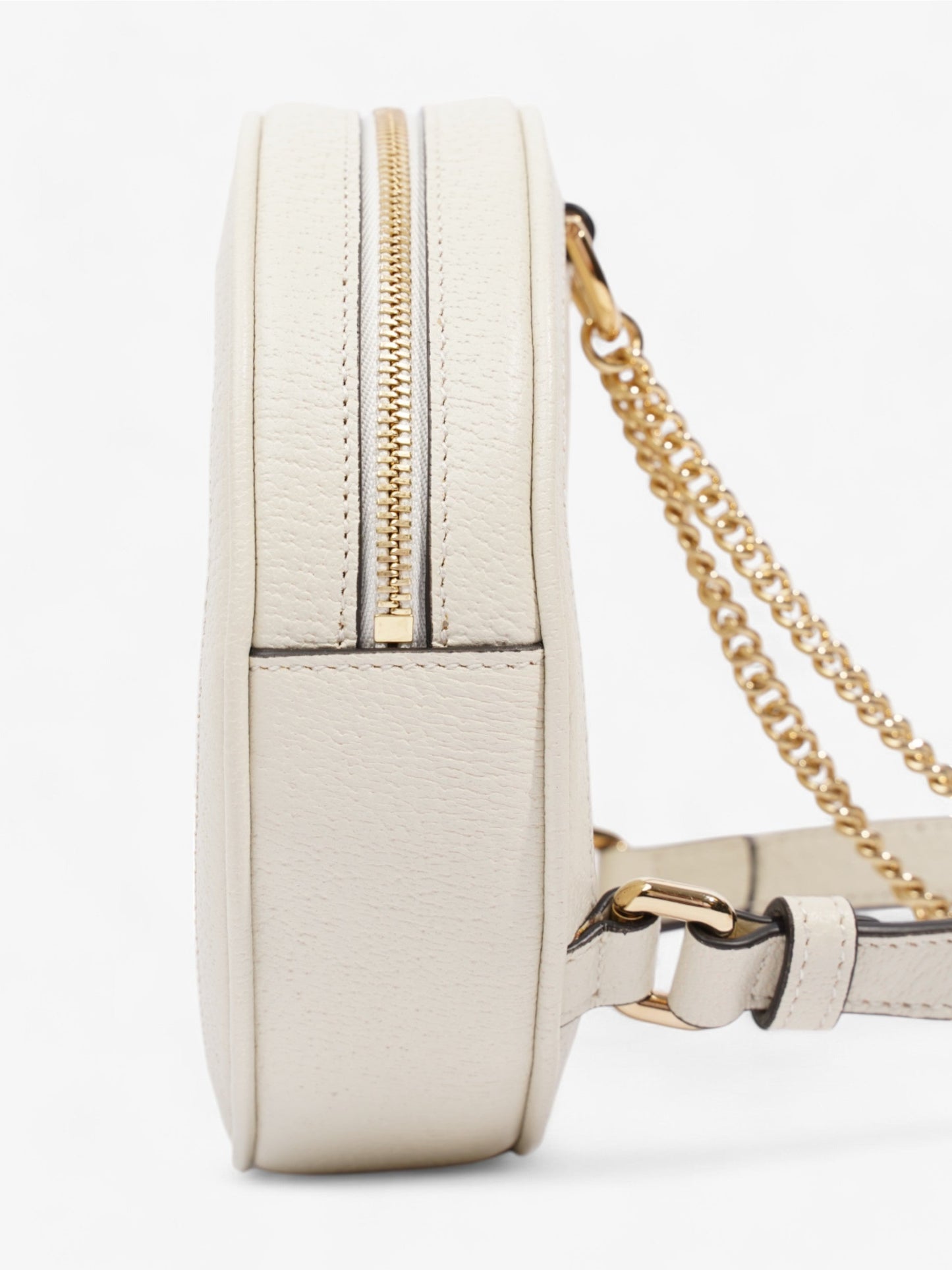 Gucci Ophidia Round Backpack White / Navy Blue / Red Leather Mini