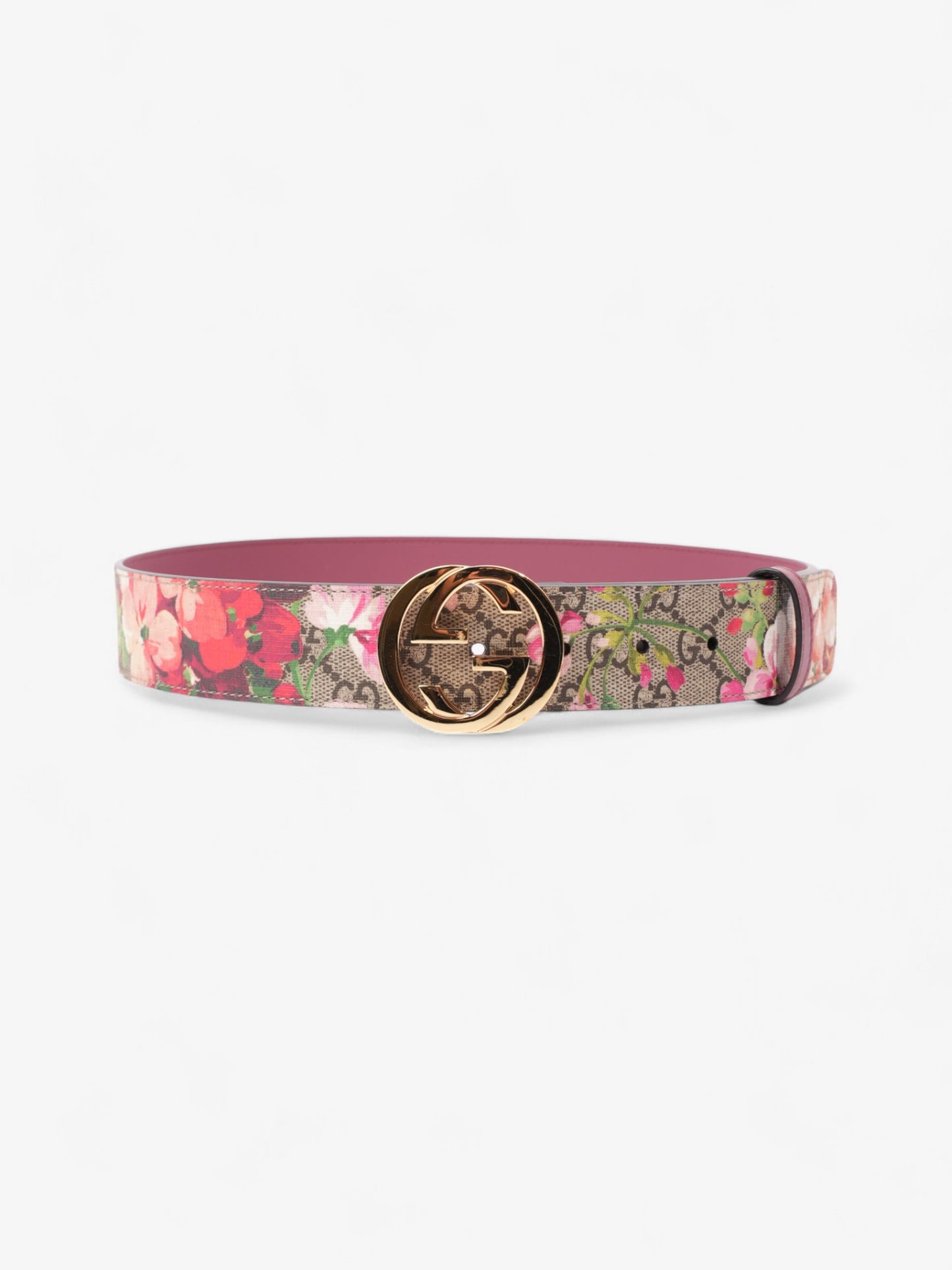 Gucci Interlocking G Belt Bloom Monogram Canvas 80cm / 32"