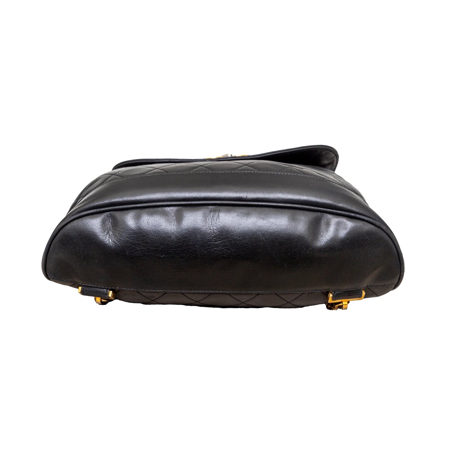 CHANEL Chanel Vintage Quilted Lambskin Drawstring Backpack