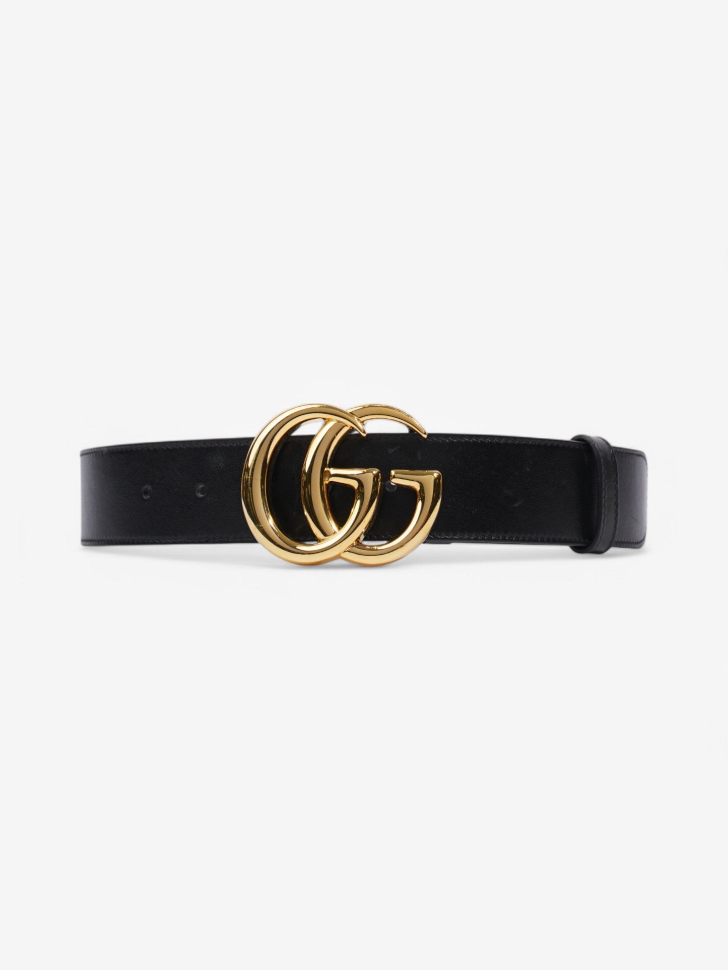 Gucci GG Marmont Belt Black / Gold Leather 75cm / 30"