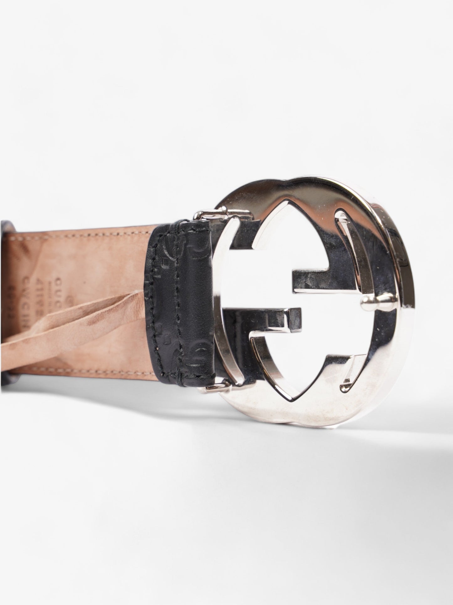 Gucci Blondie Wide Belt Black Leather 80cm / 32"