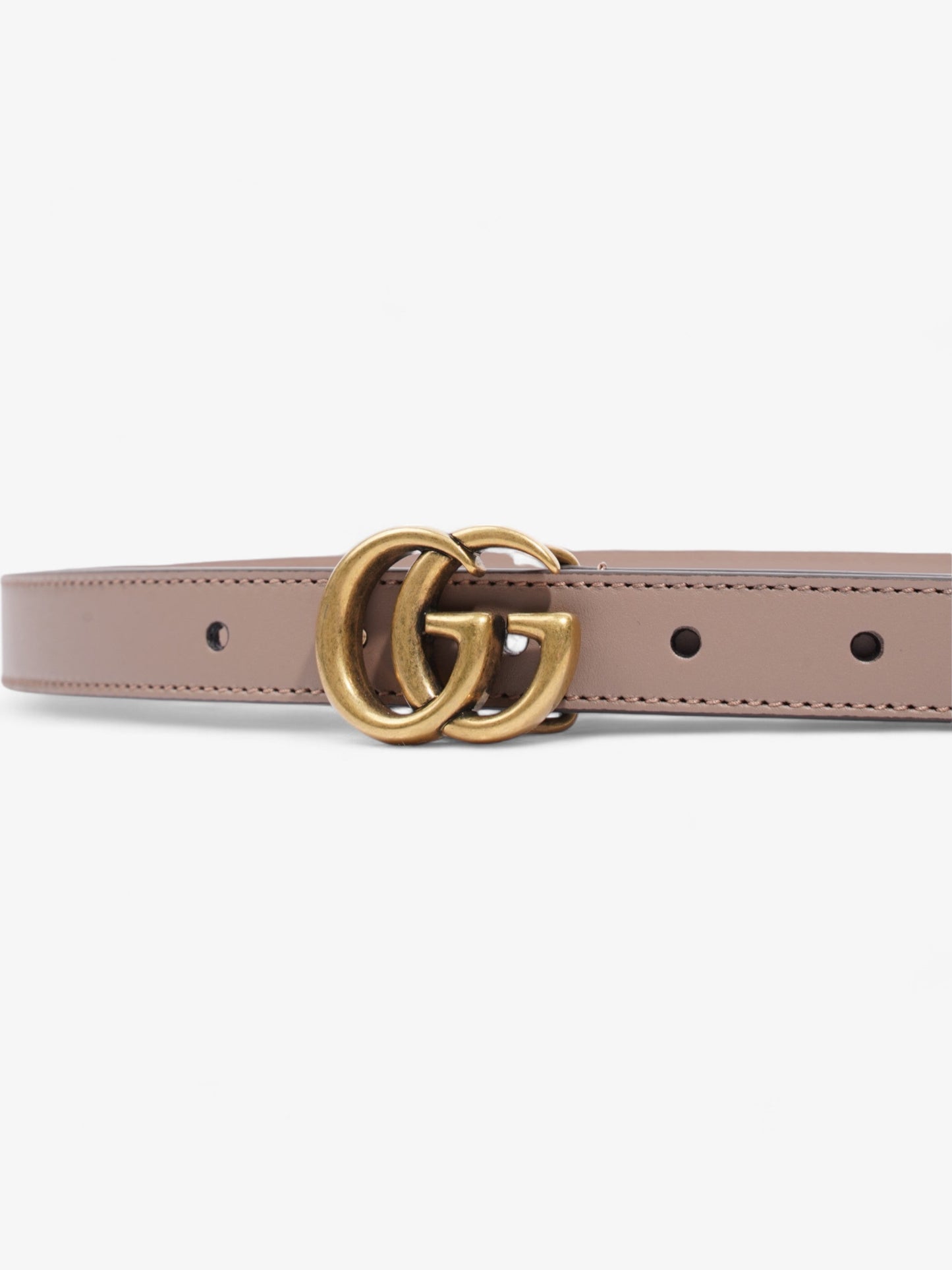 Gucci GG Marmont Belt Dusty Pink / Gold Leather 70cm 28"