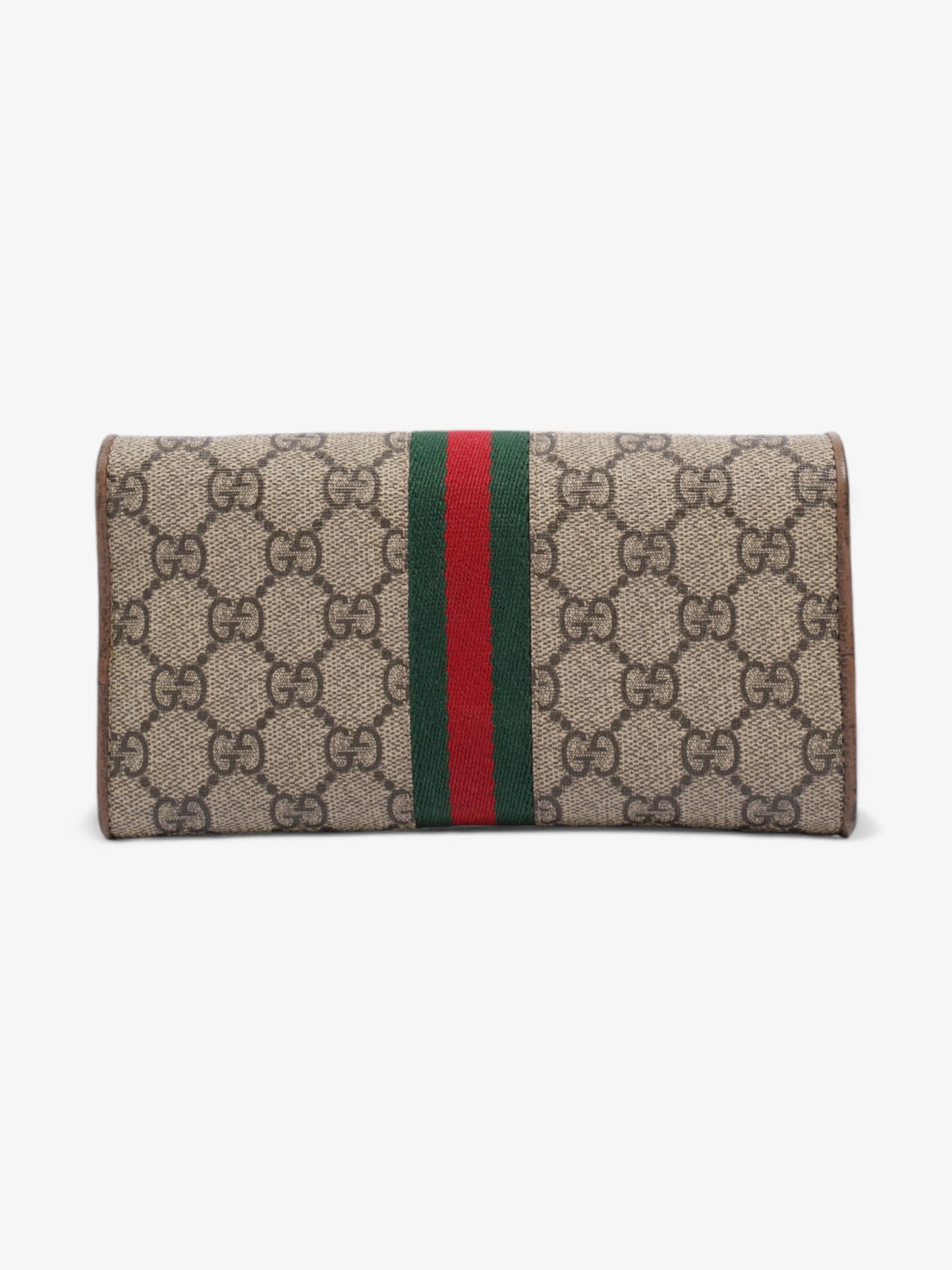 Gucci Ophidia Wallet GG Supreme / Green / Red Coated Canvas