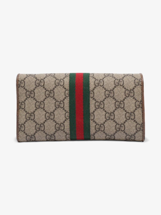 Gucci Ophidia Wallet GG Supreme / Green / Red Coated Canvas