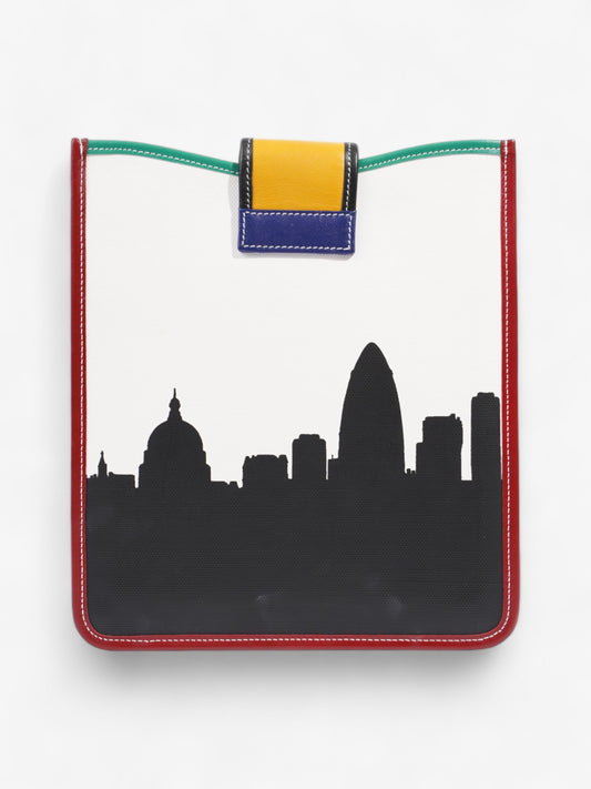 Gucci 2012 Limited Edition IPad Case White / Black / Red / Green / Yellow Coated Canvas
