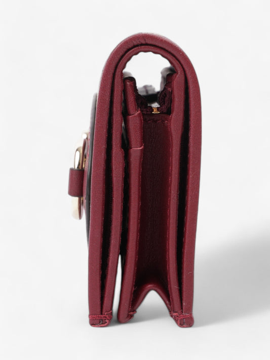 Gucci Horsebit 1955 Wallet GG Supreme / Maroon / Light Gold Canvas