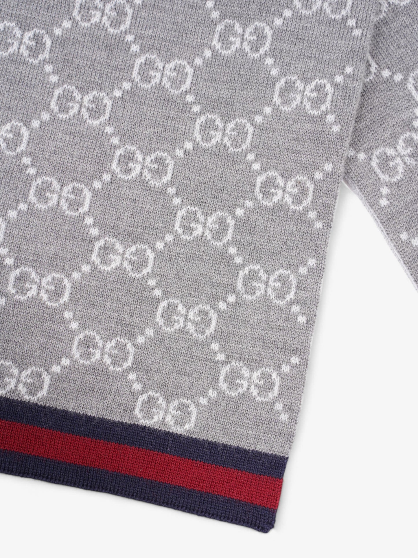 Gucci GG Scarf GG Supreme / Red / Blue Wool