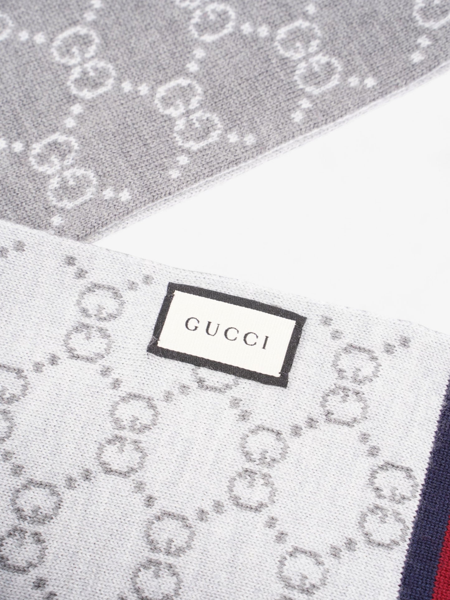 Gucci GG Scarf GG Supreme / Red / Blue Wool