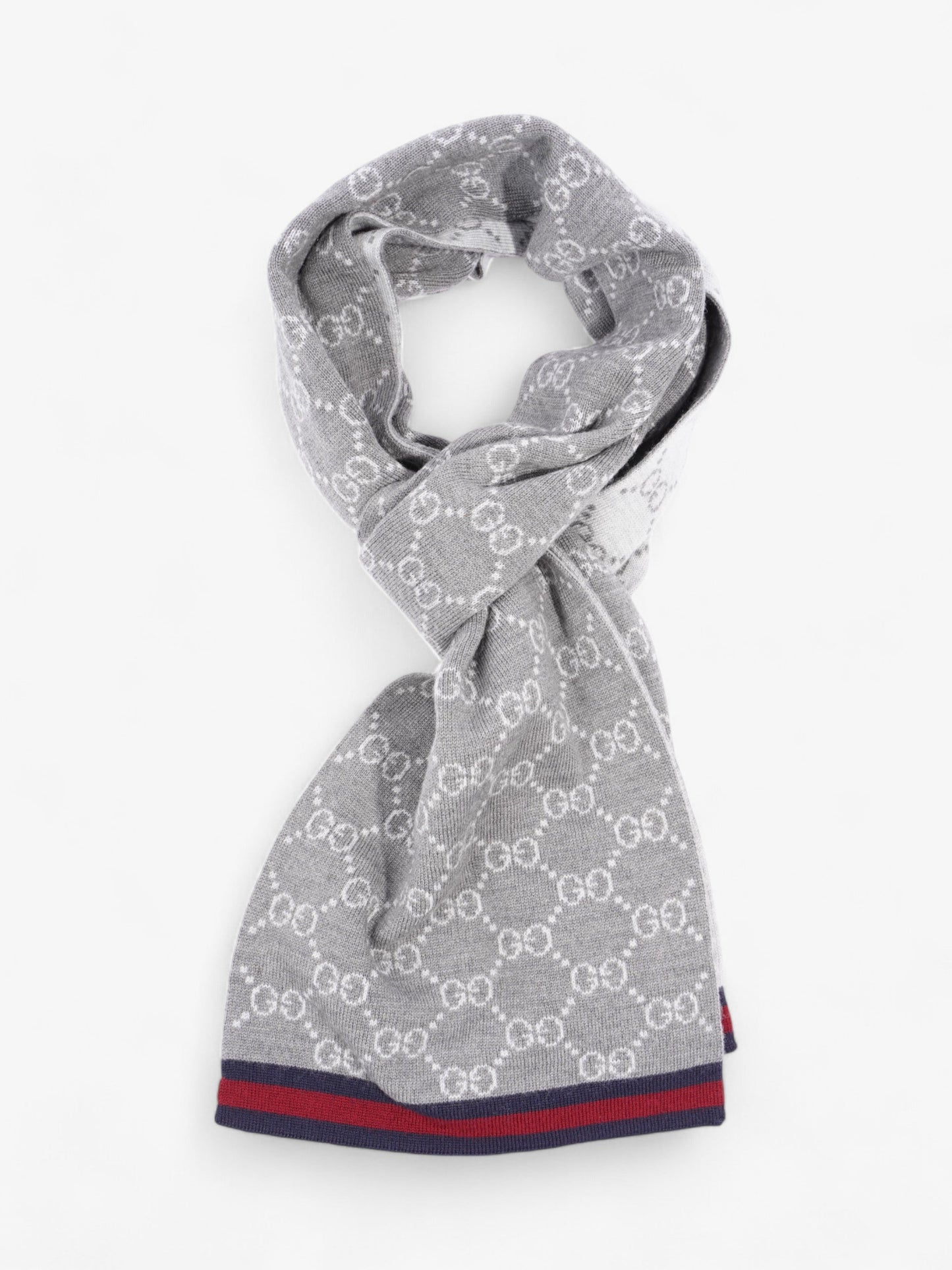 Gucci GG Scarf GG Supreme / Red / Blue Wool