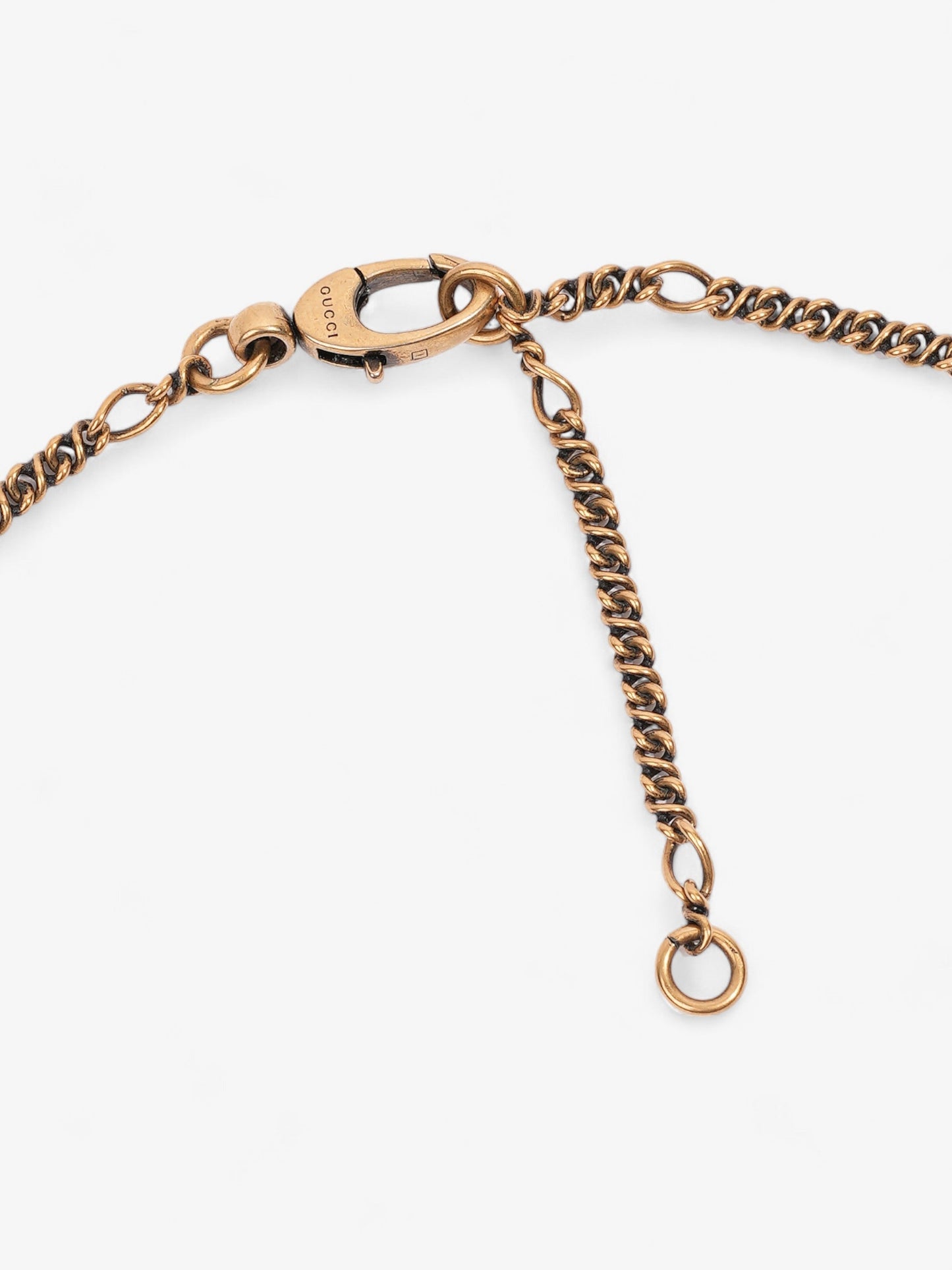 Gucci Lion Head Pendant Necklace Gold Base Metal