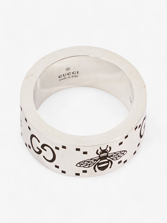 Gucci GG Signature Bee Ring Silver Silver Sterling 12 (52mm)