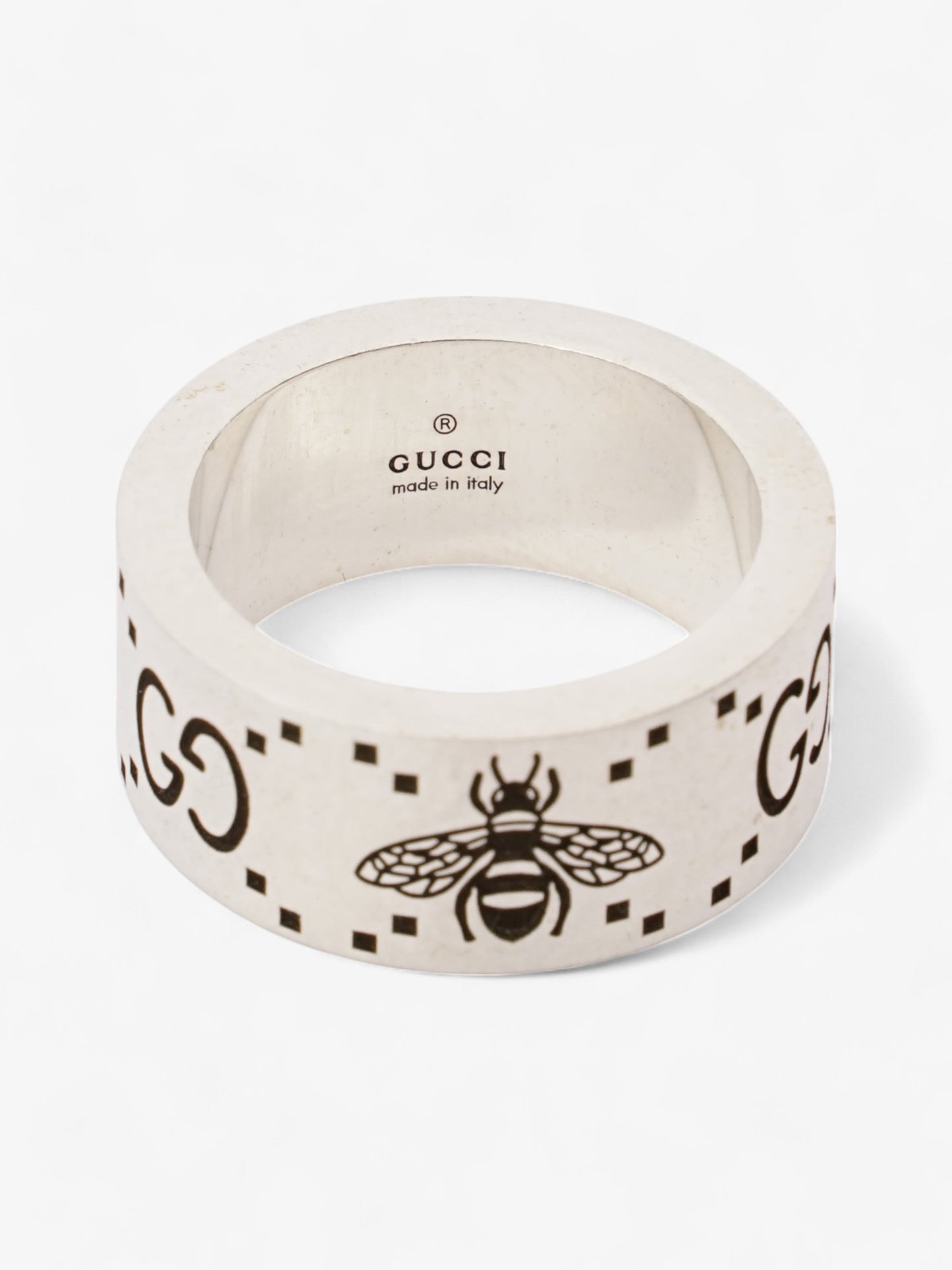 Gucci GG Signature Bee Ring Silver Silver Sterling 12 (52mm)