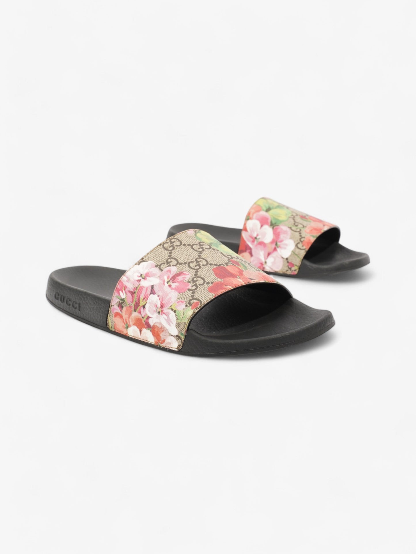 Gucci GG Floral Sliders Beige  / Floral Canvas EU 40 UK 7