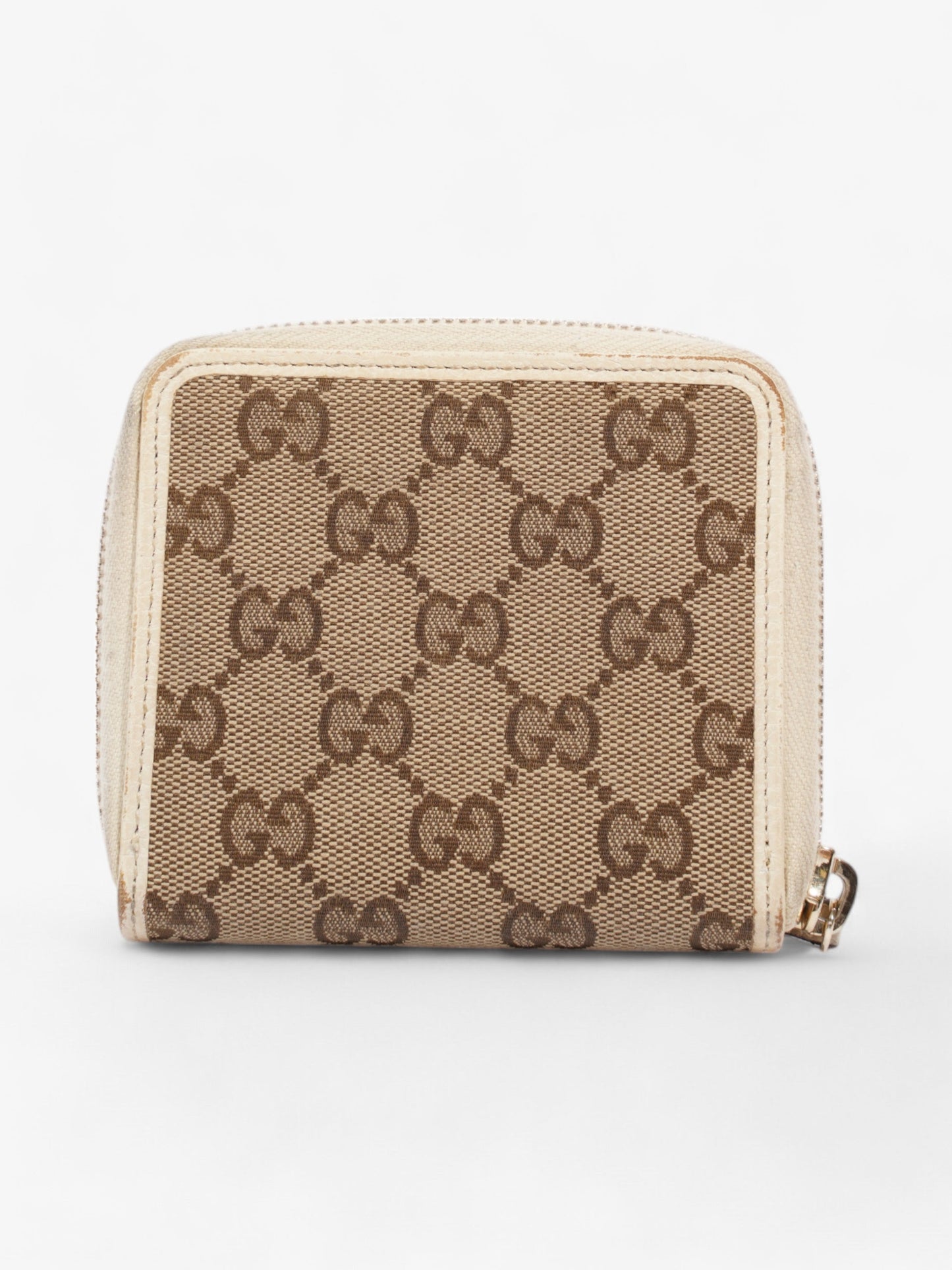 Gucci GG Bi-Fold Wallet Beige / White Canvas